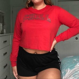 Cropped “Chill” Tee